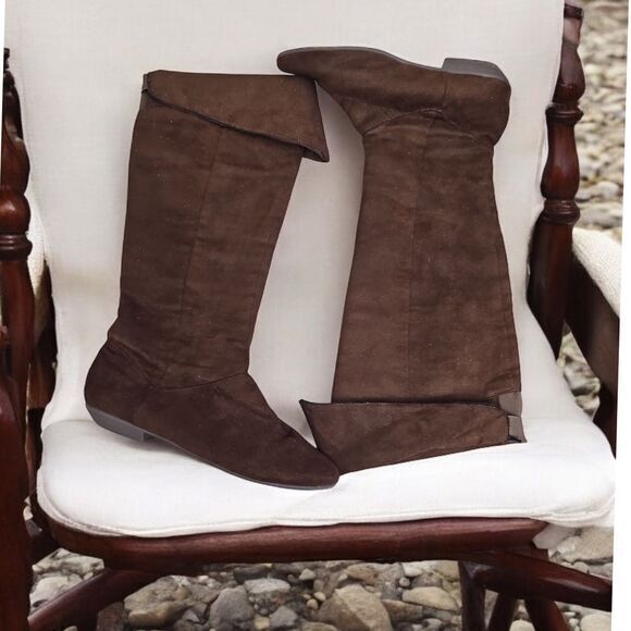 CL‎ by Laundry Women's Sensational 2 Knee-High Flat Boots Dark Brown Size 8 - Picture 1 of 5
